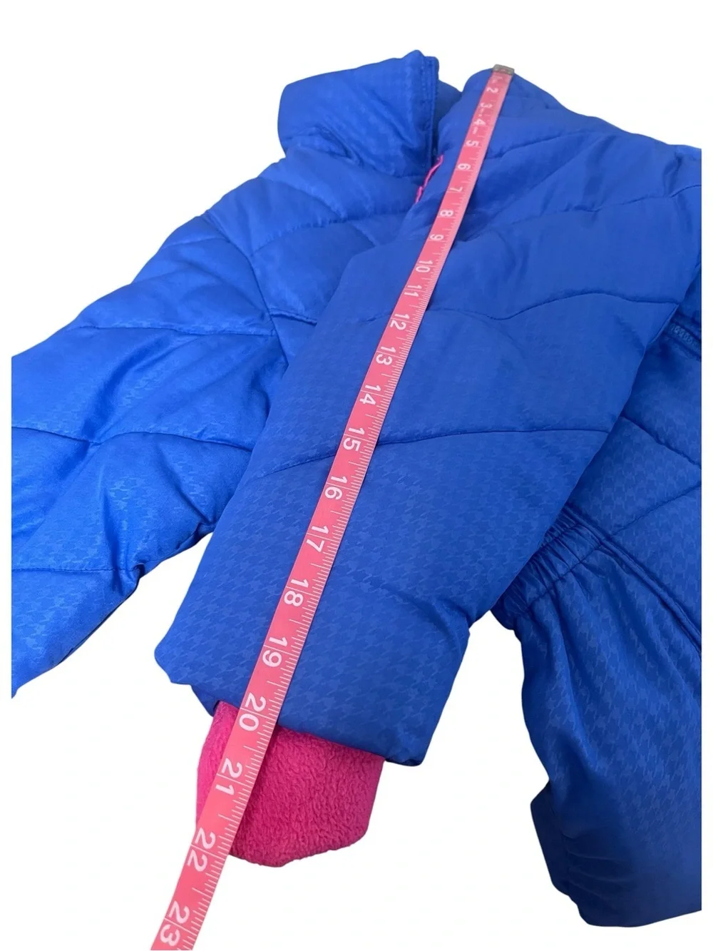 US Polo ASS Girls Blue Pink Puffer Jacket